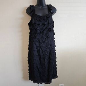 Suzi Chin for Maggy Boutique Silk Tiered Ruffle Dress